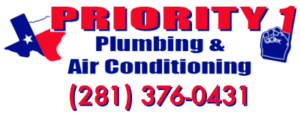 Priority 1 Plumbing Air Conditioning Logo Outline